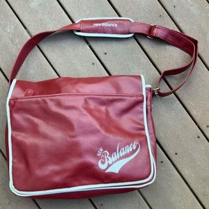 Cool New Balance Red Workout Messenger Bag!